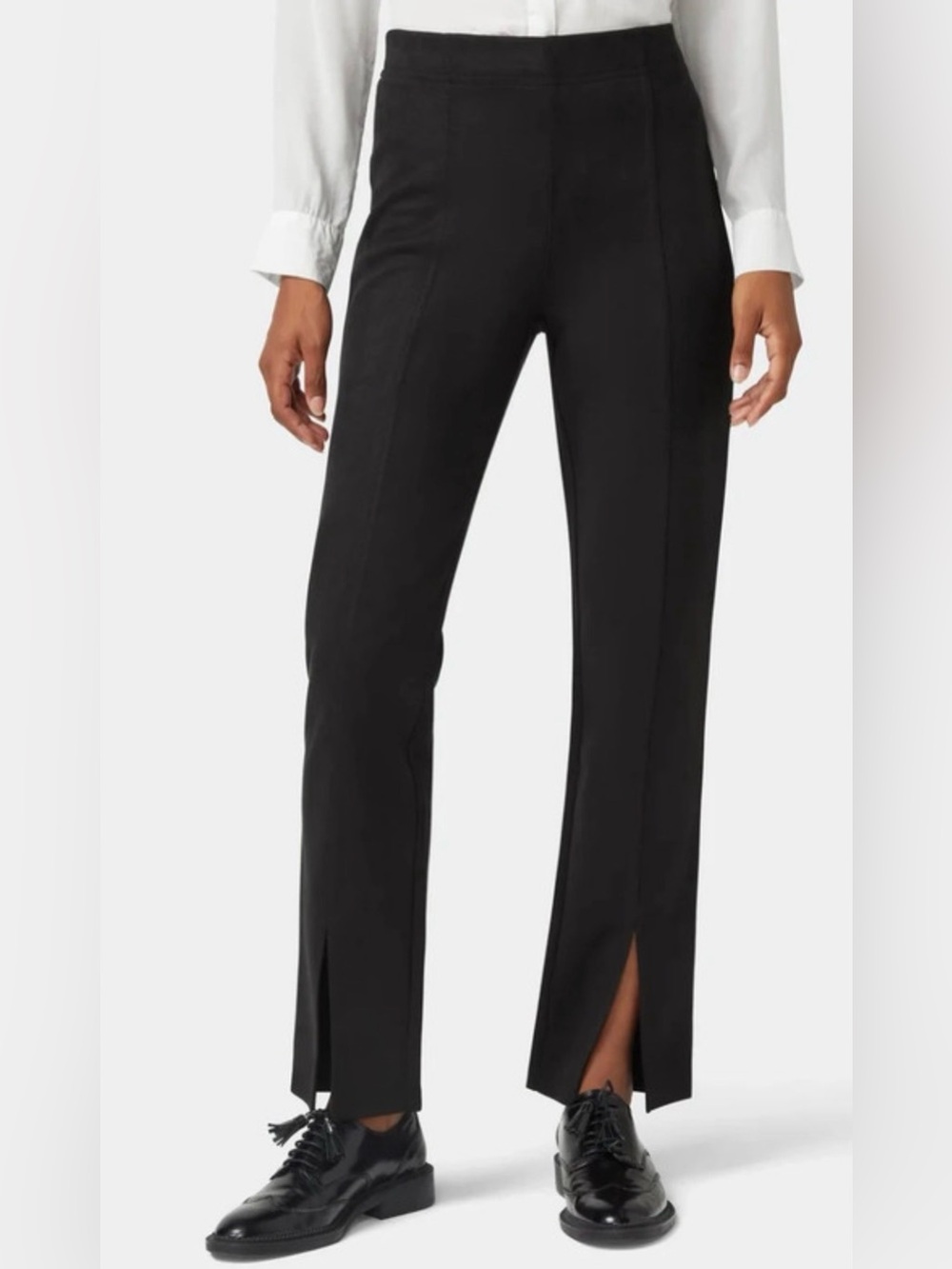 HUE Women's High Rise Suede Straight Legging
